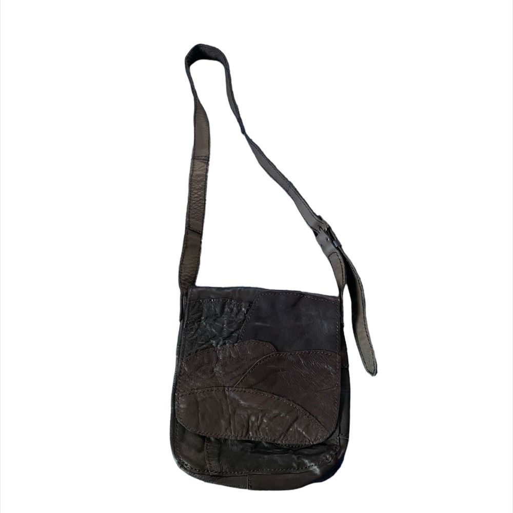 LML Artisan Dark brown leather crossbody messenger bag